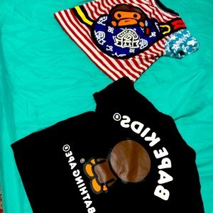 Bape Kids Tees- Black Only Left